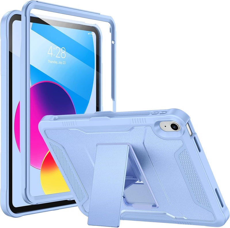 Soke Case for iPad (A16) 11th Generation 11-inch 2025, iPad 10th Generation 10.9-inch 2022, with Built-in Screen Protector and Kickstand, Rugged Full Body Protective Cover - Light Blue - Image 1